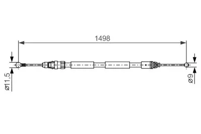 Cable de accionamiento, freno de estacionamiento BOSCH 1 987 482 387 BOSCH 1 987 482 387 (Sustituye a 1 987 477 137) Original